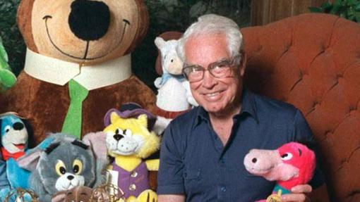 William Hanna junto a algunas de sus creaciones