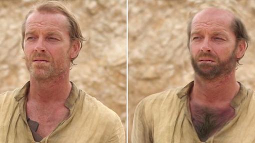 Jorah Mormont, un tipo de pelo en pecho y con más alopecia