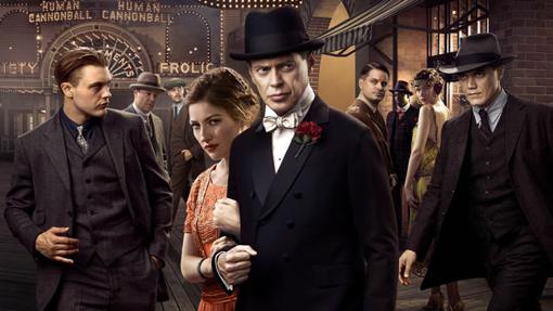 Nucky y otros personajes de Boradwalk Empire