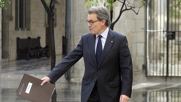 El presidente en funciones de la Generalitat, Artur Mas, este martes