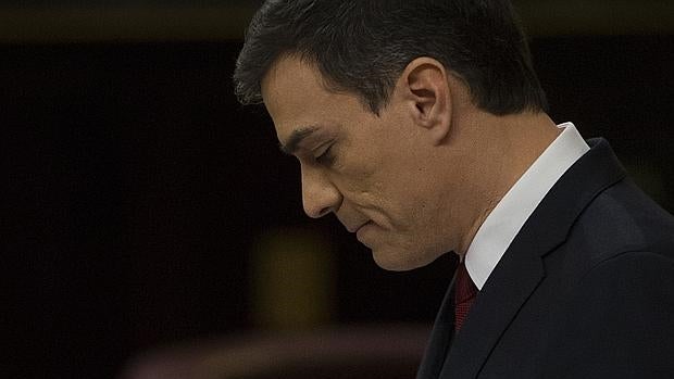 Pedro Sánchez durante el discurso de investidura este martes