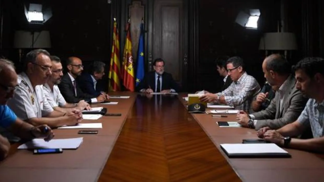 Mariano Rajoy mantiene una reunión con los responsables de seguridad