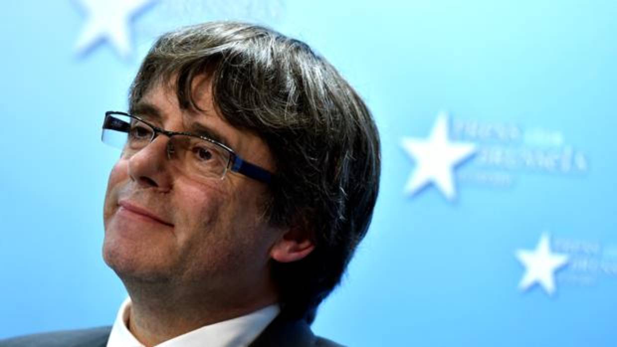 Carles Puigdemont, durante su comparecencia en Bruselas el pasado martes