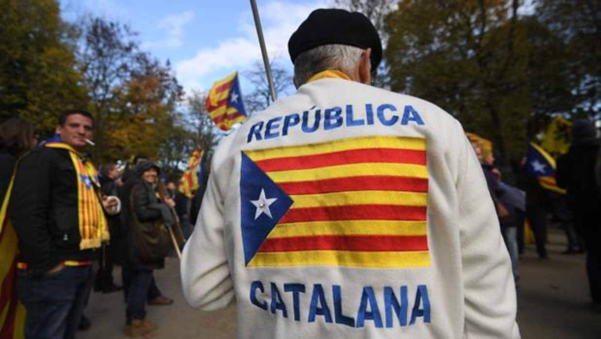 Manifestación independentista en Barcelona, eñl 12 de noviembre