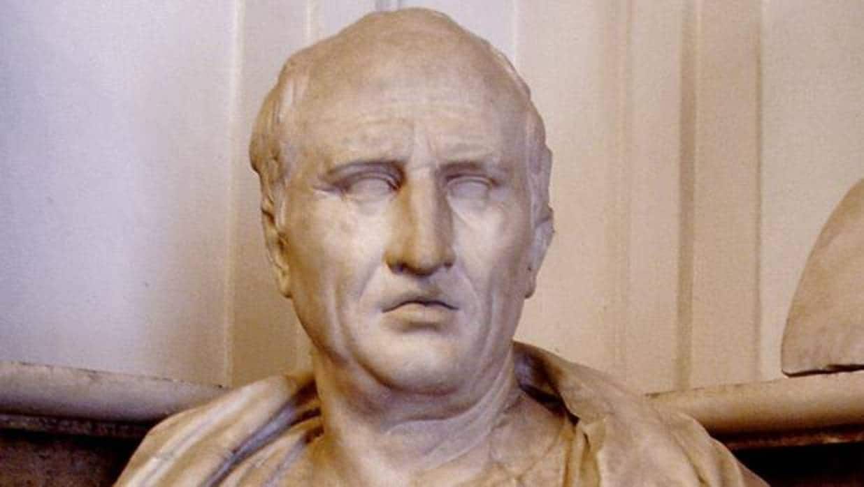 Busto de Marco Tulio Cicerón, senador romano y conocido por sus dotes como orador