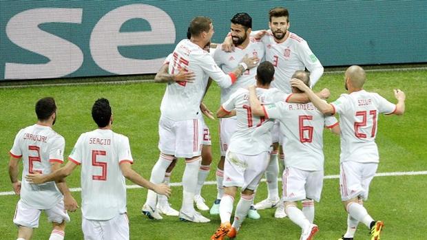 Selección española frente al partido contra Irán