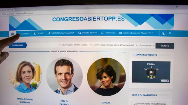 La web CongresoabiertoPP.es pretende dar una información transparente sobre las primarias populares.
