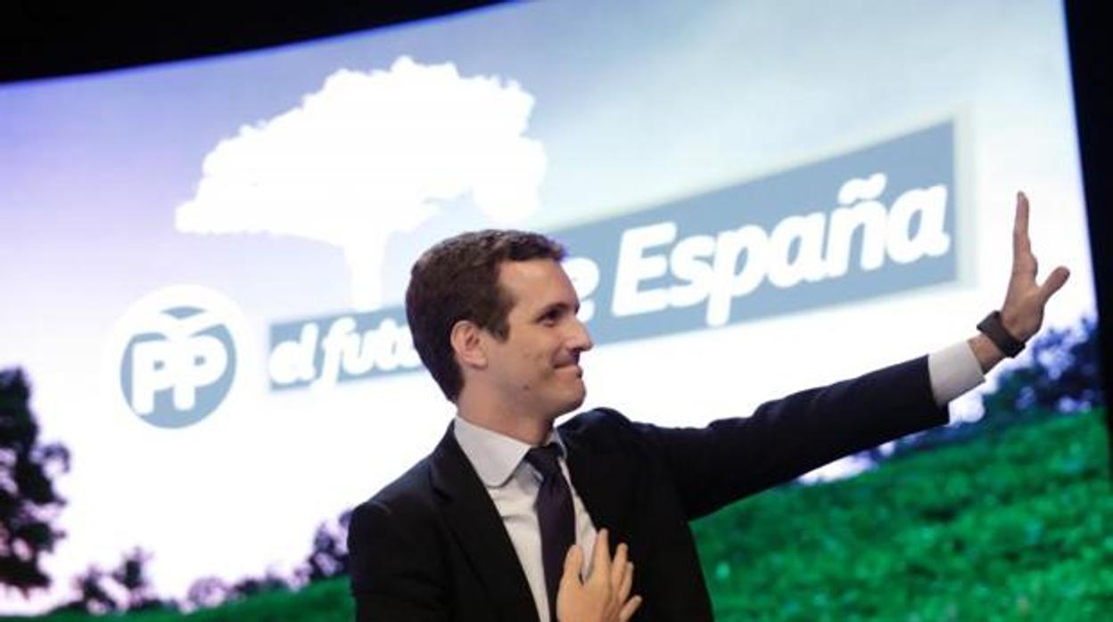 Pablo Casado, durante su intervención en el Congreso Nacional del PP del sábado