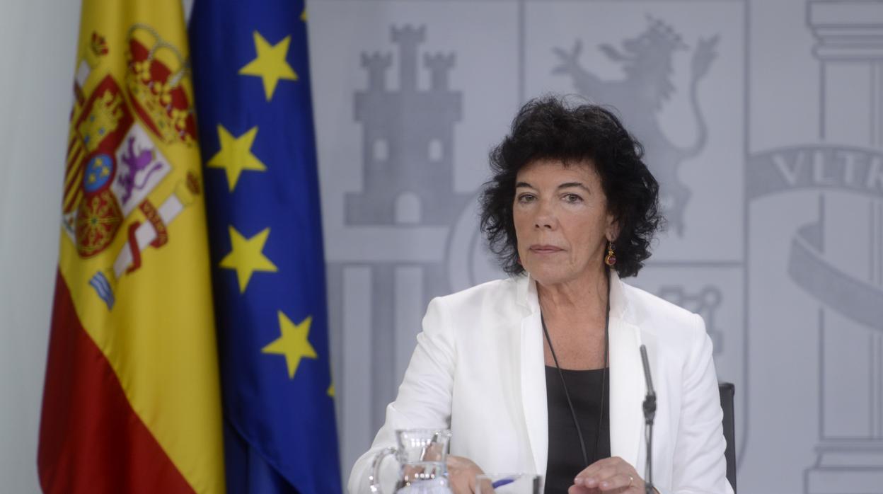 Isabel Celaá, portavoz del Gobierno