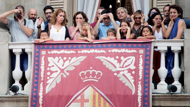 Acto de la diada, donde intervino Ada Colau