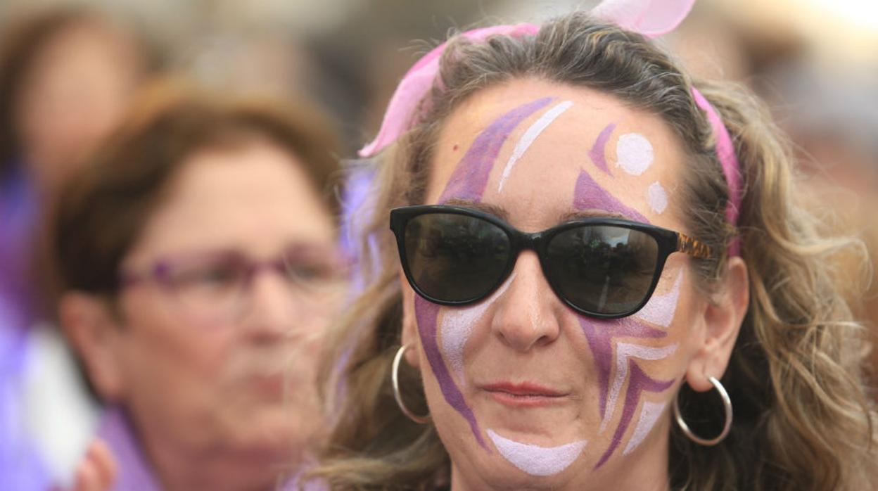 Una de las participantes en la manifestación celebrada el pasado viernes en Cádiz