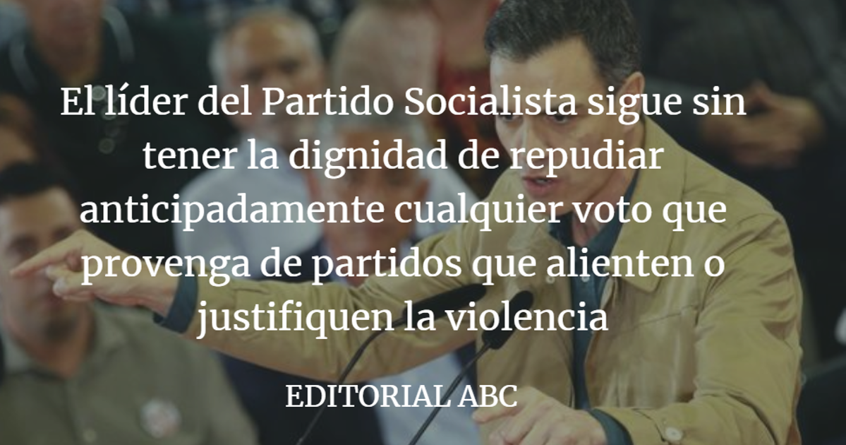 Hay fascismo, pero apoya a Sánchez