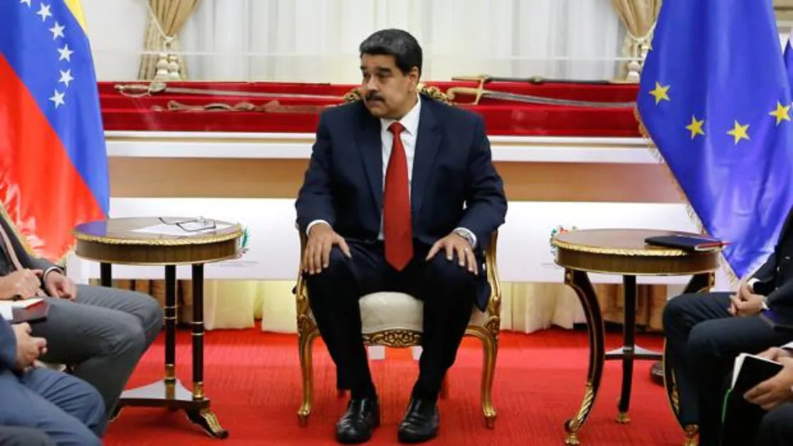Nicolás Maduro en un encuentro entre representantes de la Unión Europea y otros países latinoamercanos.