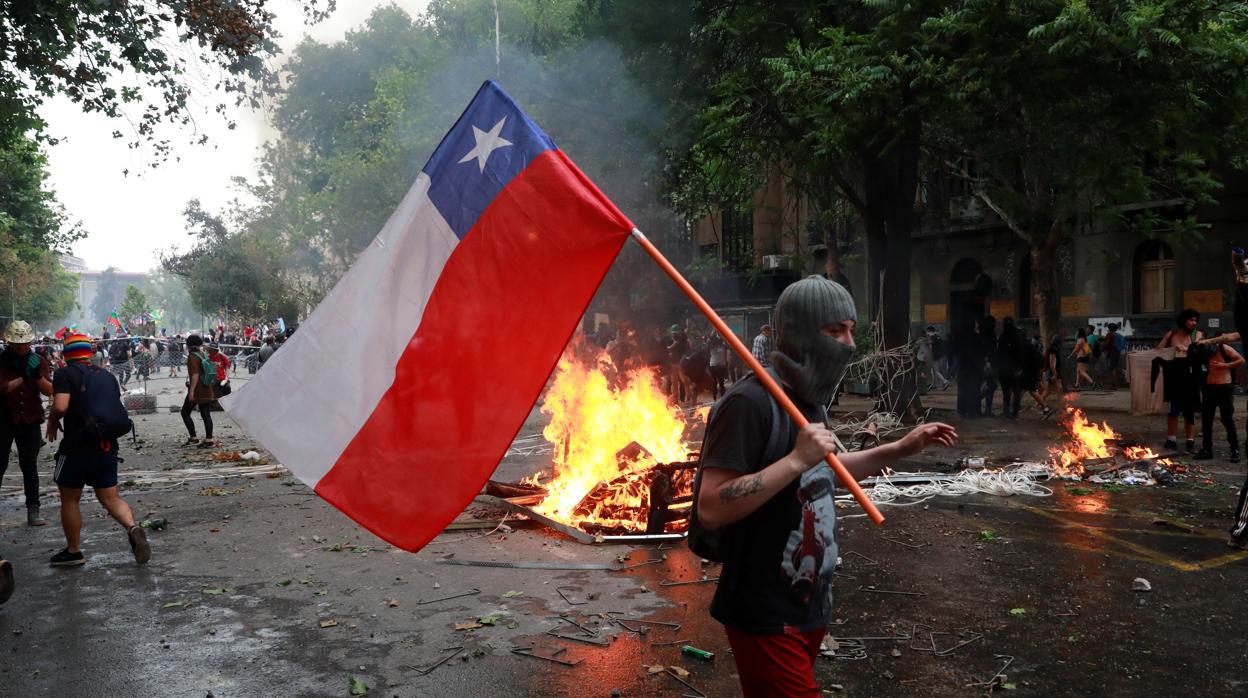 Protesta en Santiago de Chile