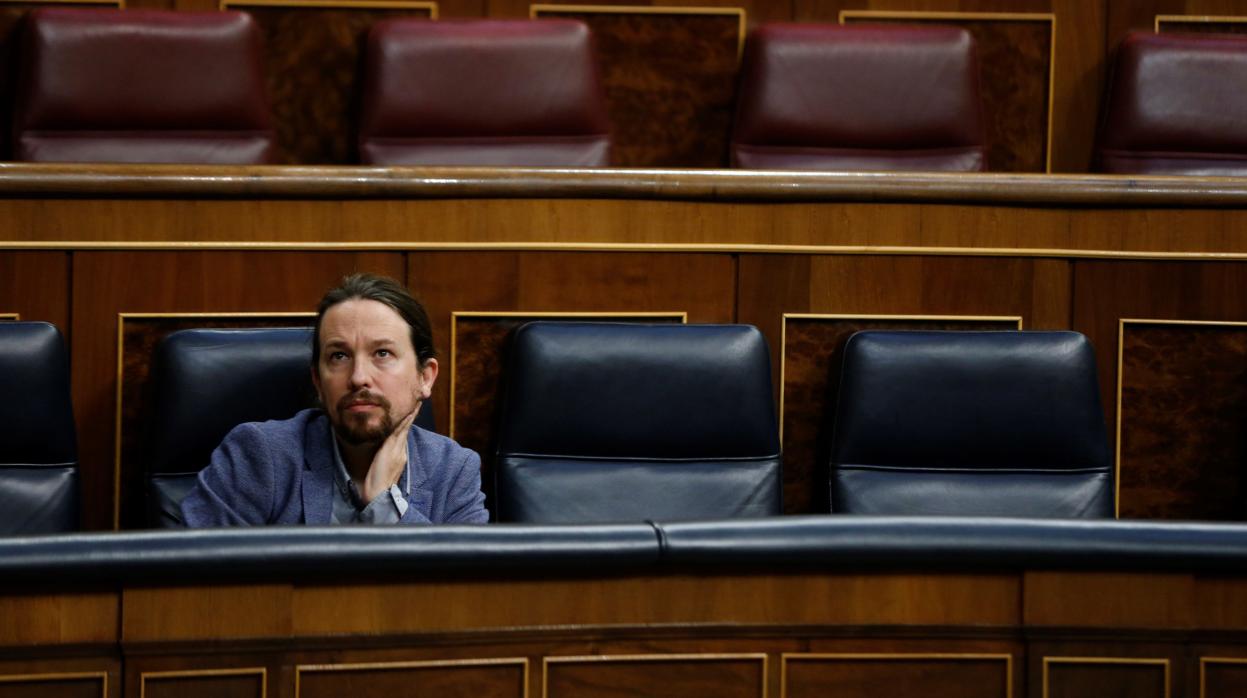 Pablo Iglesias, en el Congreso de los Diputados.