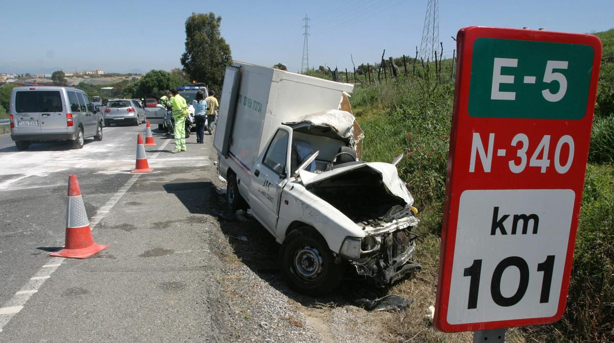 Imagen de archivo de un accidente en la N-340.