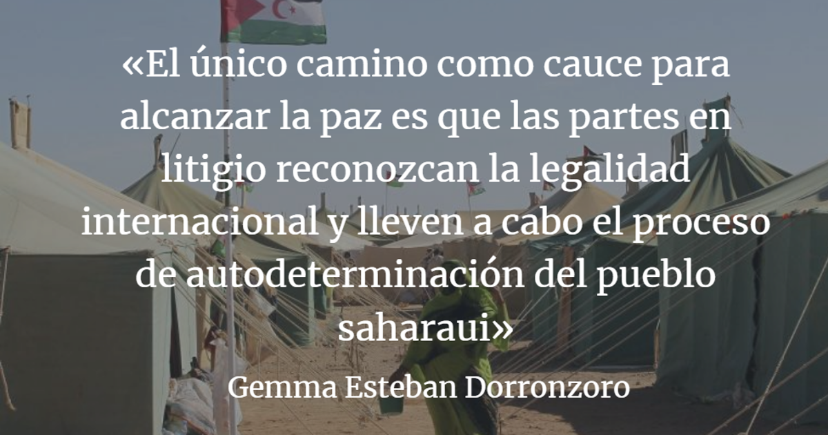 Gemma Esteban Dorronzoro: Posibles vías para la paz en el Sáhara... autonomía o autonomía