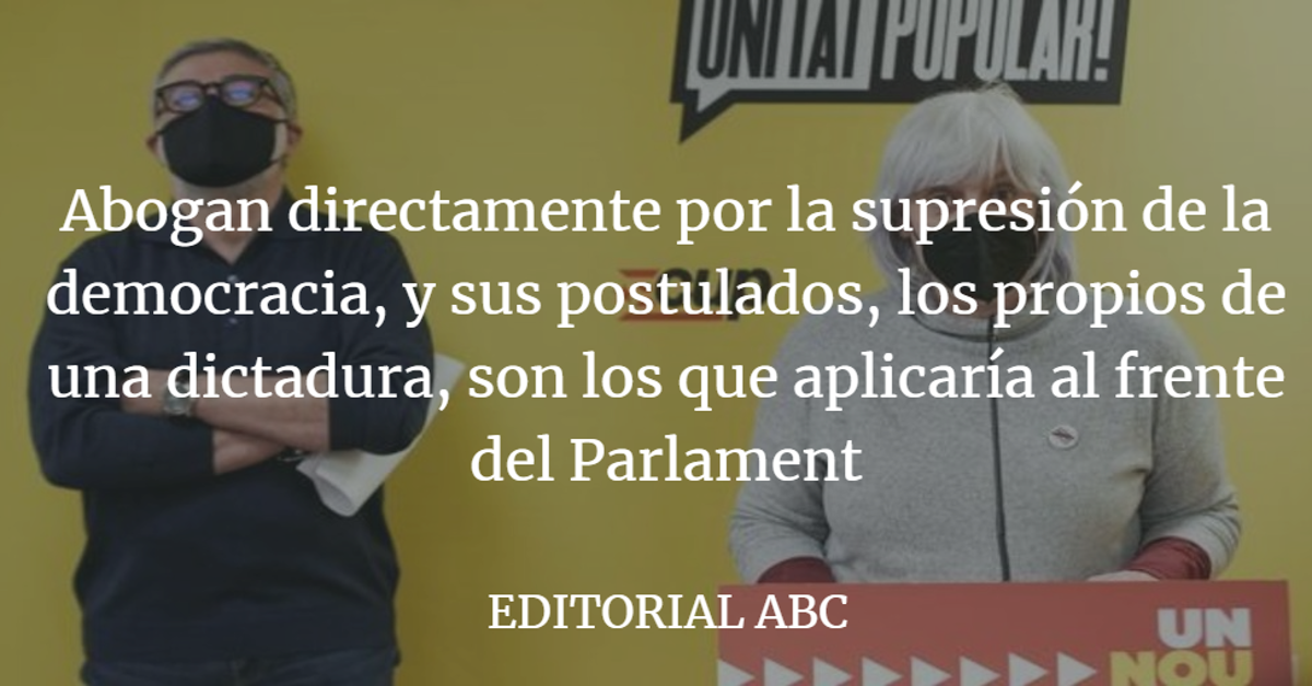 La CUP, un peligro al frente del Parlamento catalán