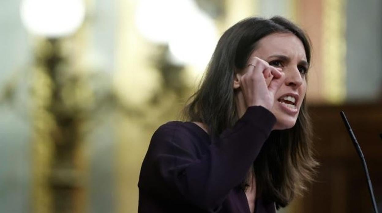 Irene Montero, durante una intervención pública.