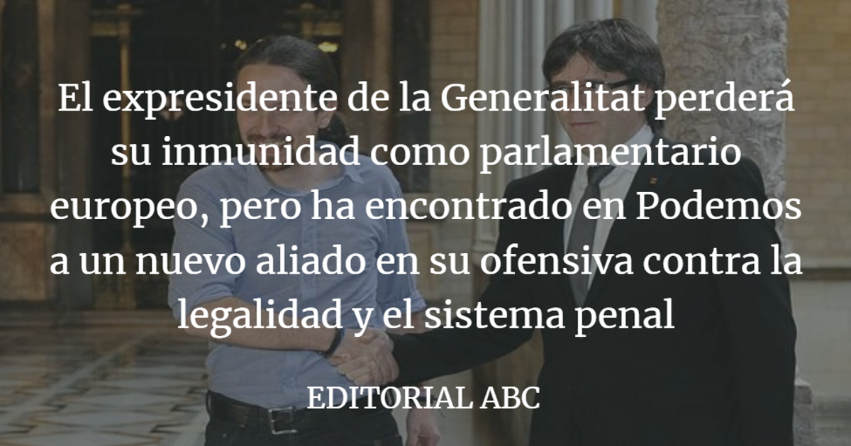 Editorial ABC: Iglesias se alía con Puigdemont