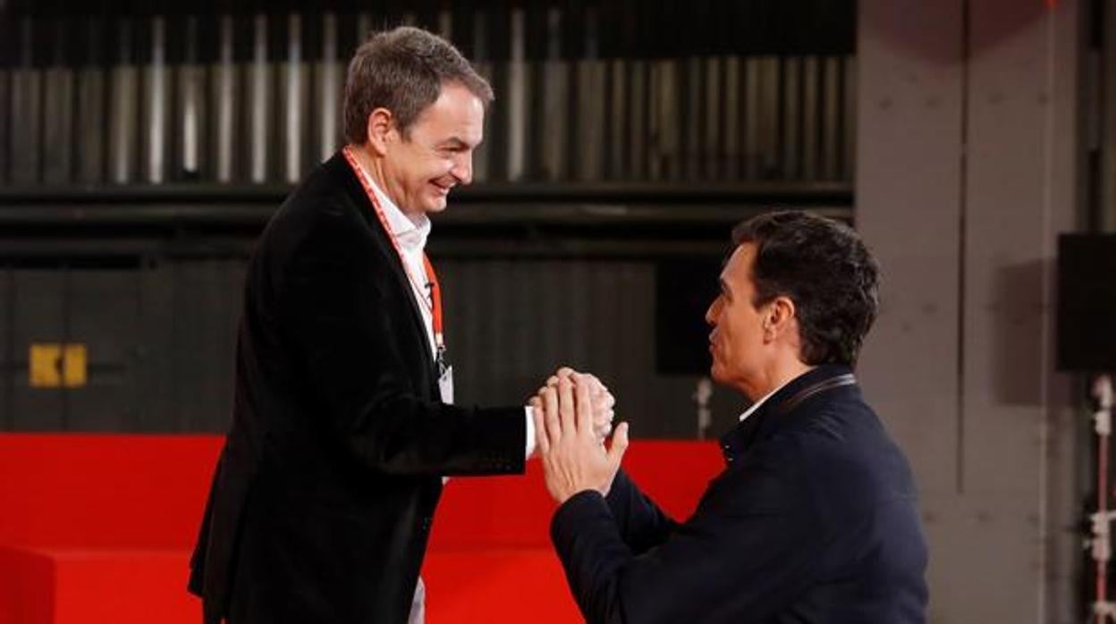 José Luis Rodríguez Zapatero y Pedro Sánchez.