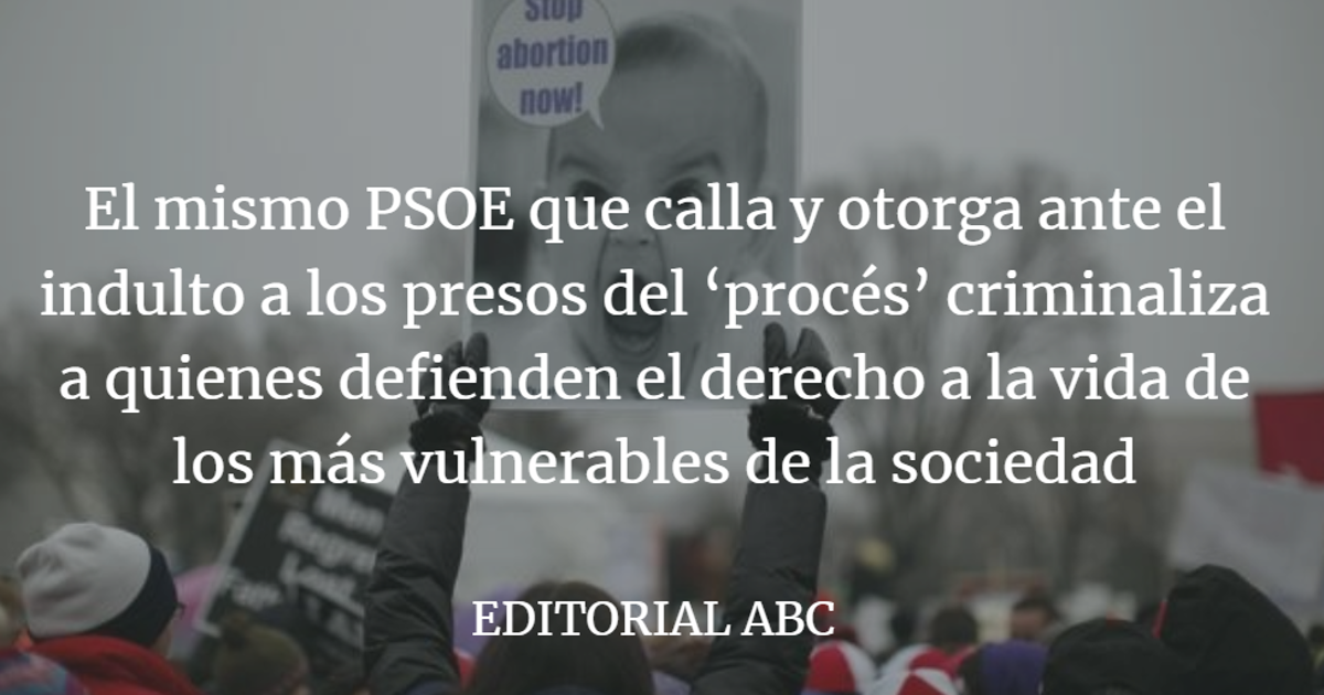 Editorial ABC: La izquierda criminaliza a los defensores de la vida