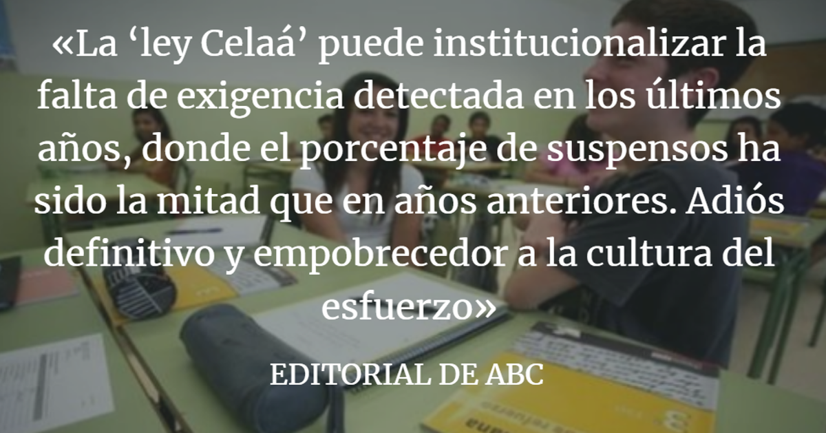 Editorial ABC: ¿Hacia el aprobado general?