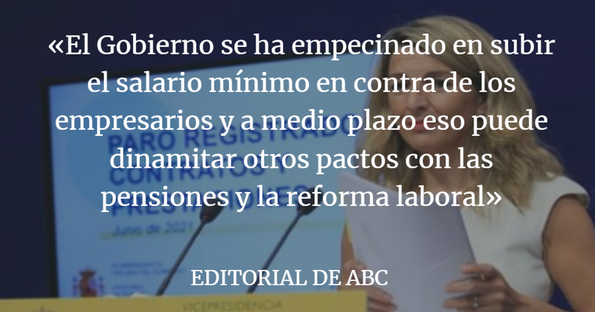 Editorial ABC: El diálogo social, en peligro