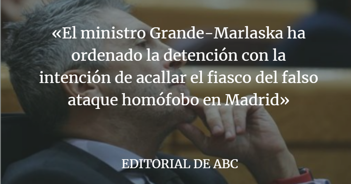 Editorial ABC: Marlaska siempre juega con doble baraja