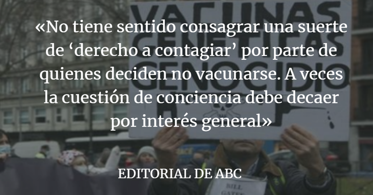 Editorial ABC: Vacunas y negacionismo