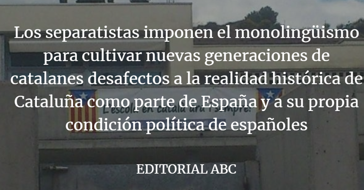 Editorial ABC: El catalán como trinchera