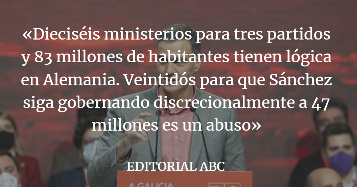 Editorial ABC: La comparativa retrata a Sánchez