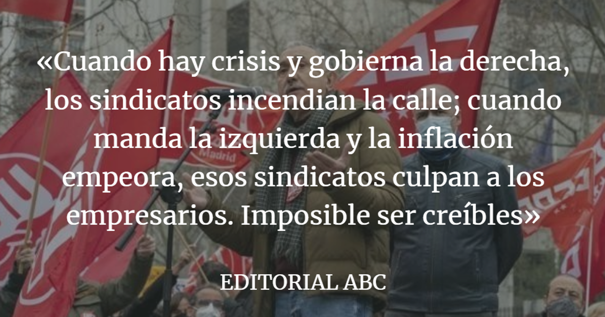 Editorial ABC: Devaluación de los sindicatos