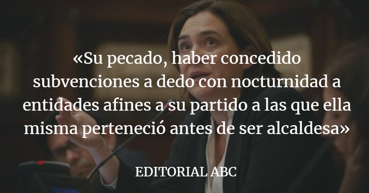 Editorial ABC: Colau, la corrupción y la ley del embudo en Podemos