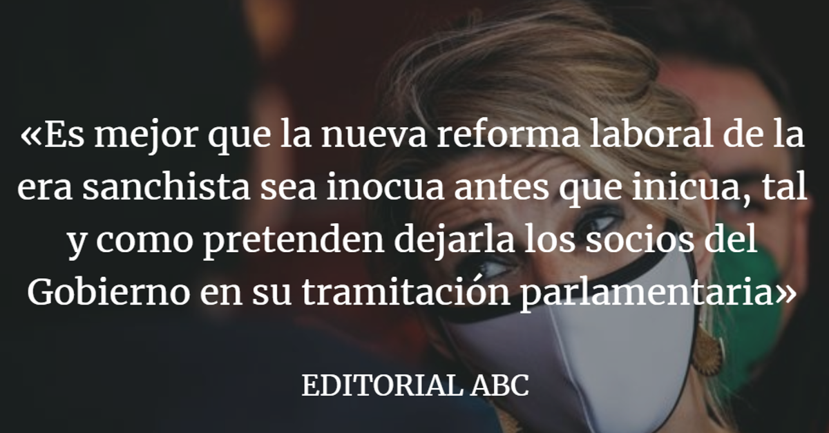 Editorial ABC: Reforma laboral, mucho mejor inocua que inicua