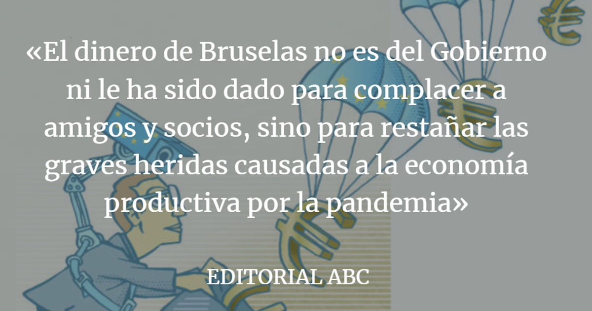 Editorial ABC: Sombras sobre los fondos de la UE