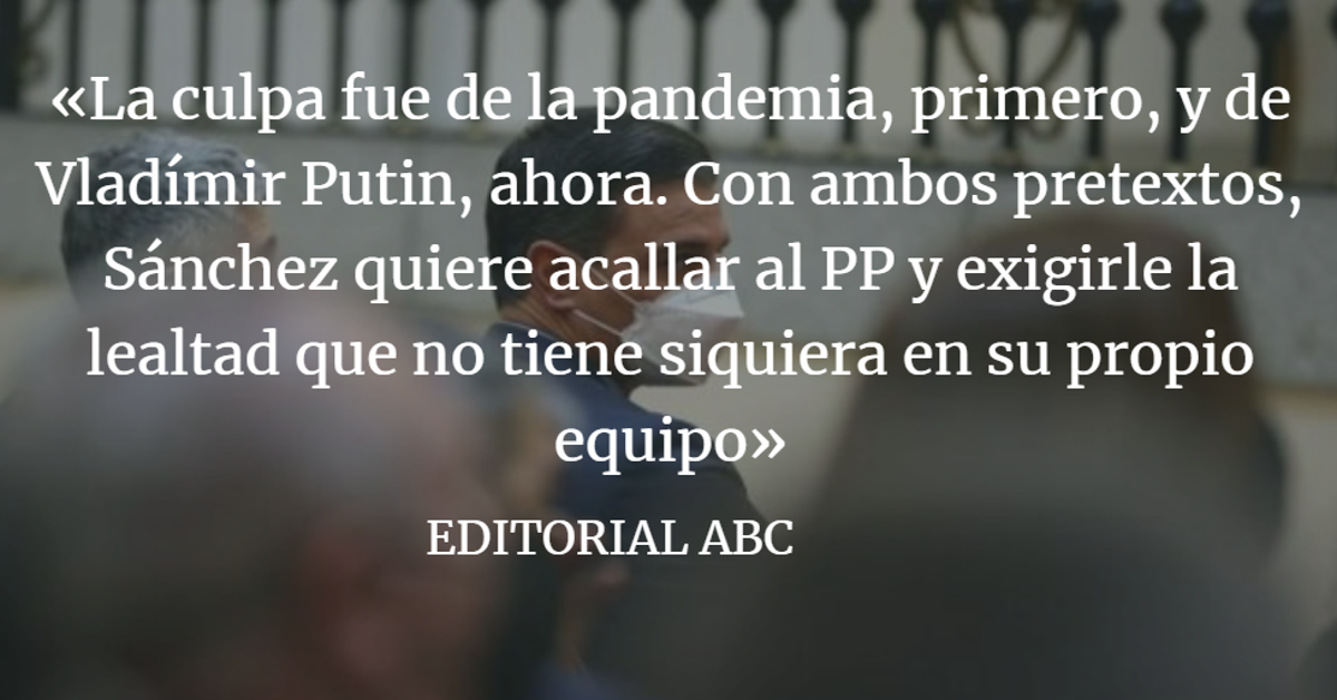 Editorial ABC: Las coartadas de Sánchez