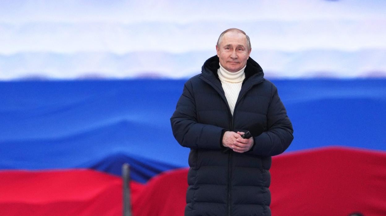 Vladímir Putin, durante la celebración de la anexión de Crimea