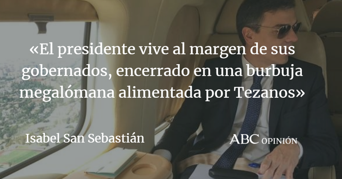 Isabel San Sebastián: Sánchez no paga la luz ni reposta el Falcon