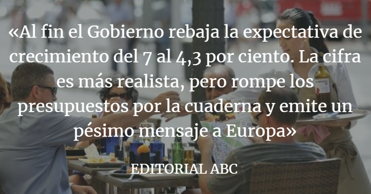 Editorial ABC: Una economía demolida