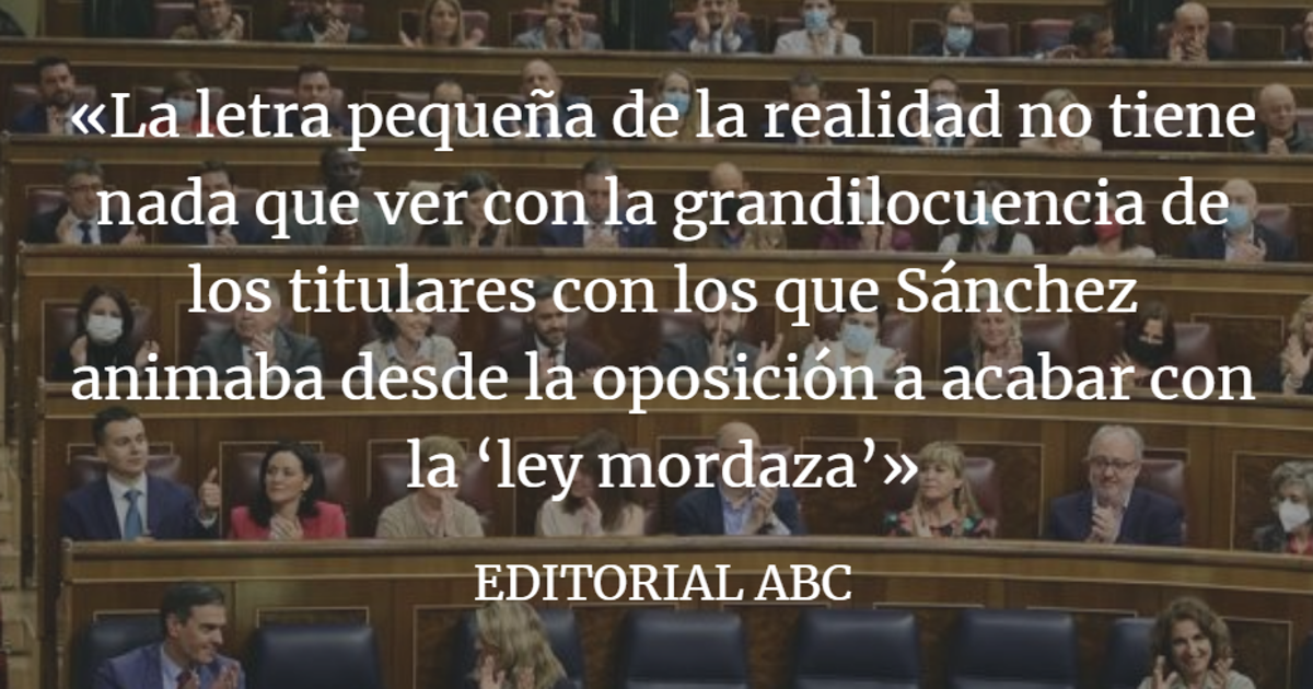 Editorial ABC: Al fin, un atasco legal útil