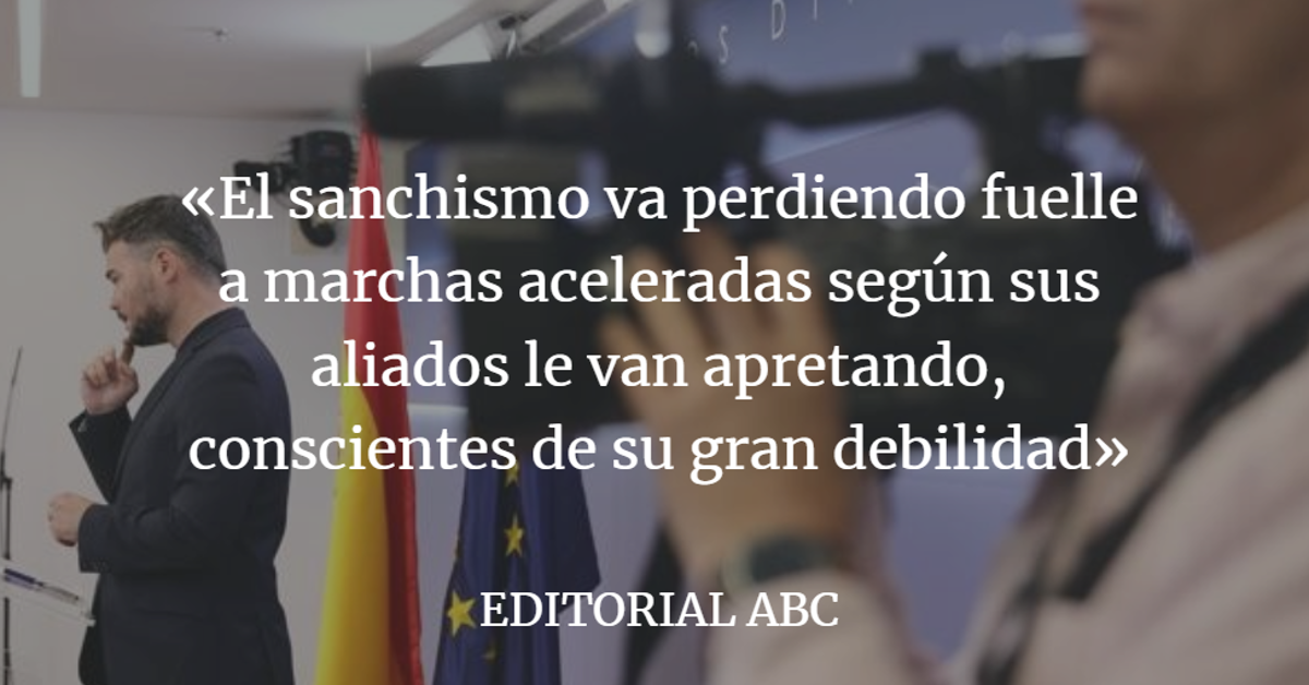 Editorial ABC: Los socios de un débil Sánchez se frotan las manos