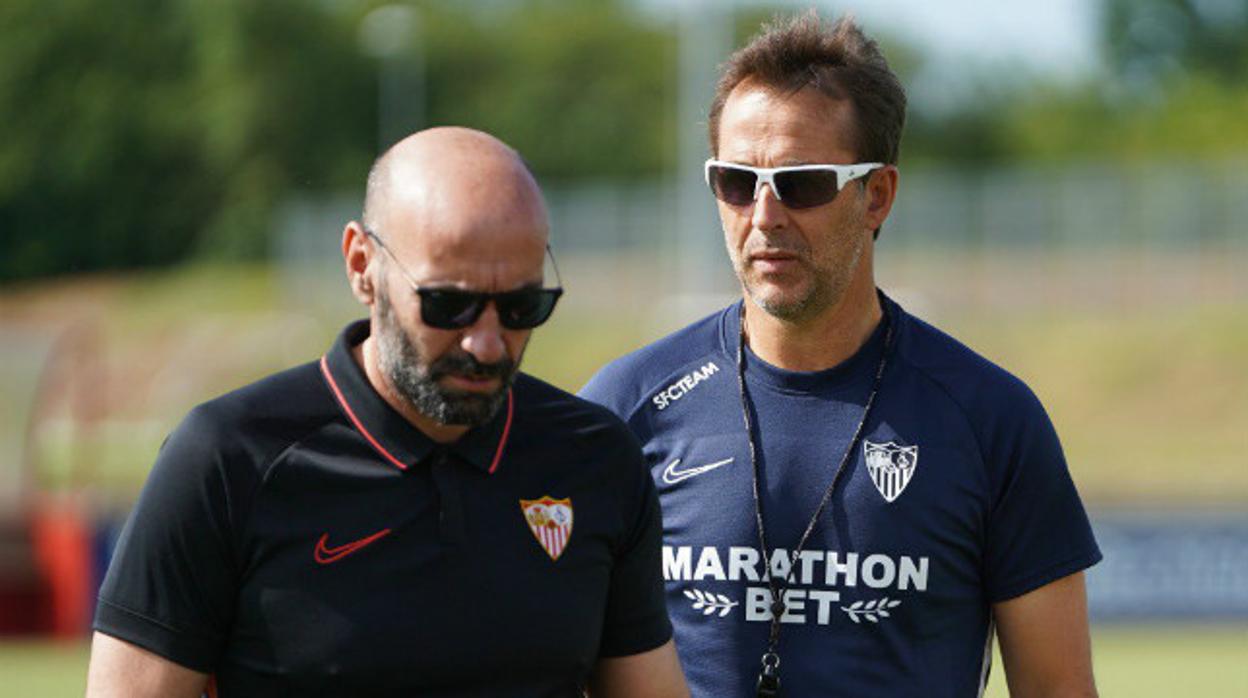 Monchi, junto a Lopetegui