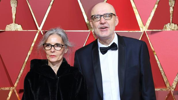 El director del corto «Timecode», Juanjo Giménez, a su llegada a la 89º gala de los Oscars