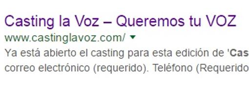 Descripción de la página