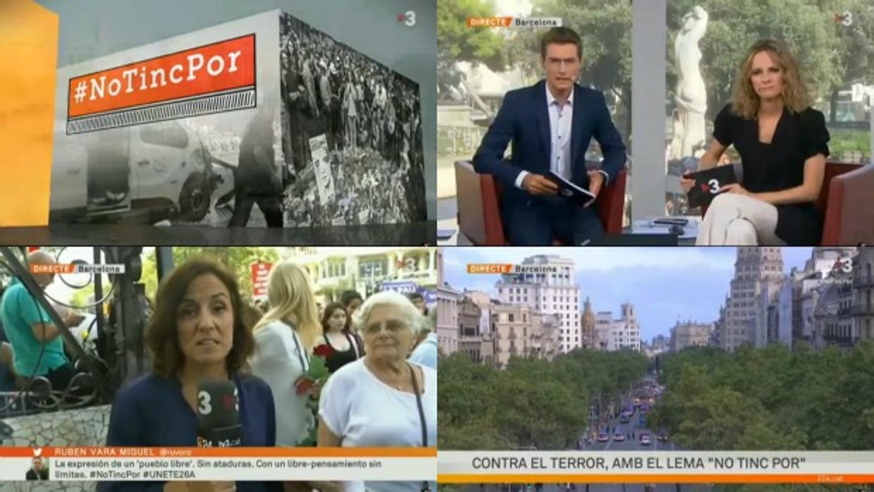 Retransmisión de la manifestación por TV3