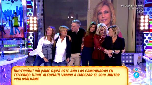 Jorge Javier Vázquez y los colaboradores de «Sálvame» darán las campanadas 2017 en Mediaset