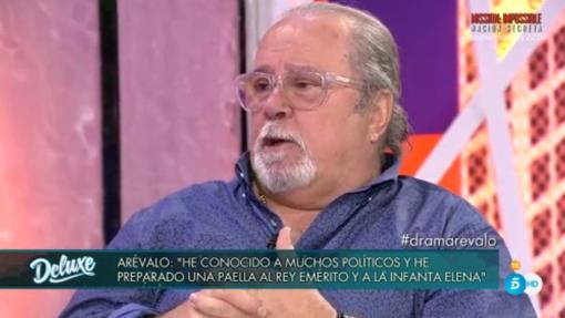 Arévalo durante su entrevista en «Sálvame Deluxe»