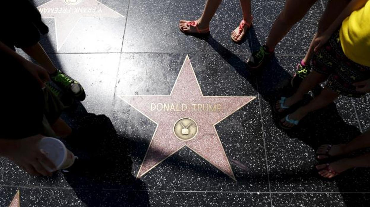 La estrella de Donald Trump en Hollywood