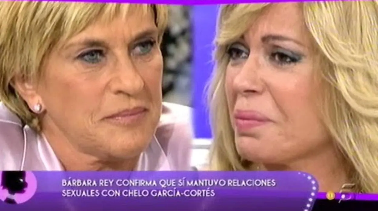 Chelo García Cortés y Bárbara Rey en «Sálvame deluxe» en 2011